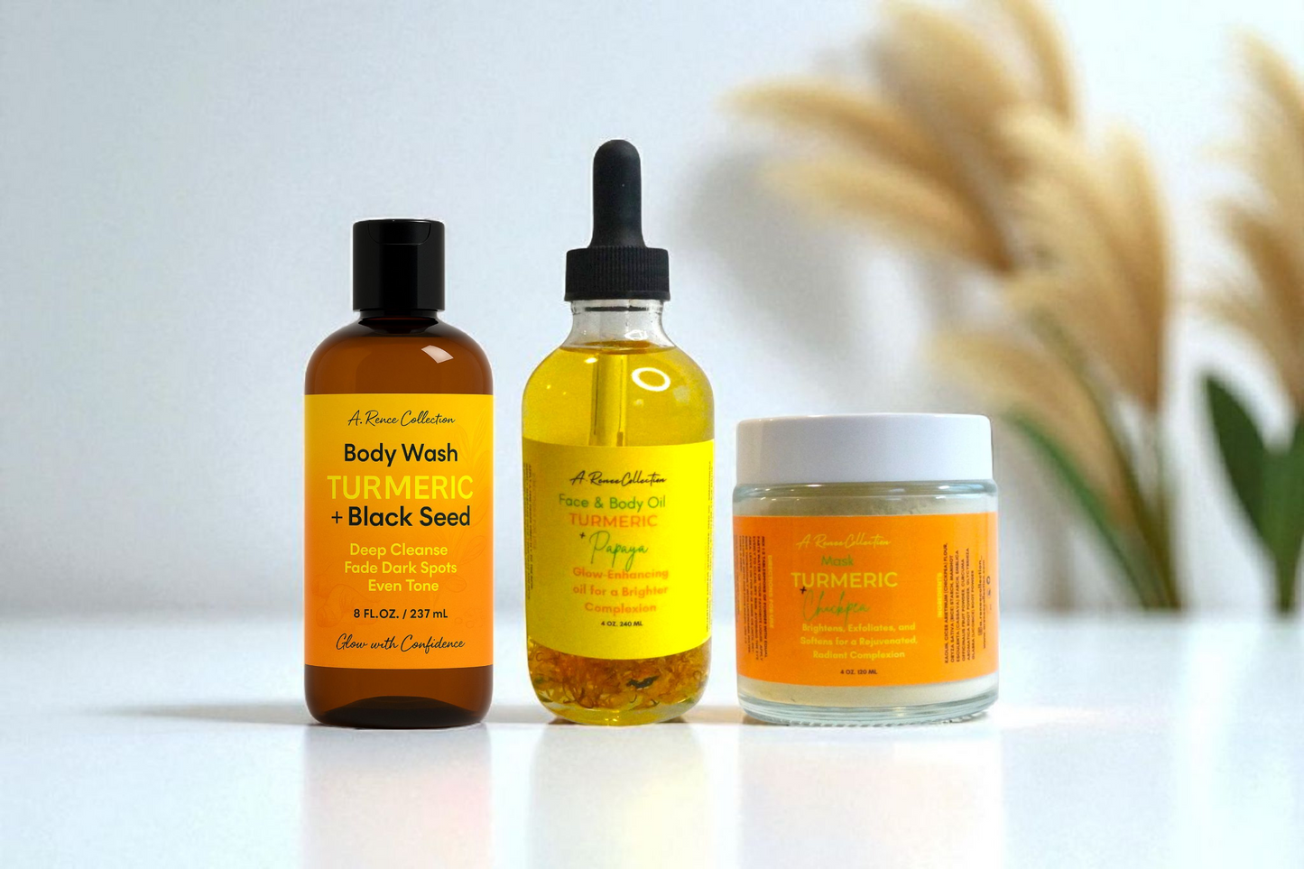 Turmeric Glow Trio – Fade Dark Spots, Even Tone & Restore Your Glow